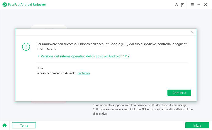 ricevi una notifica da passfab android unlocker