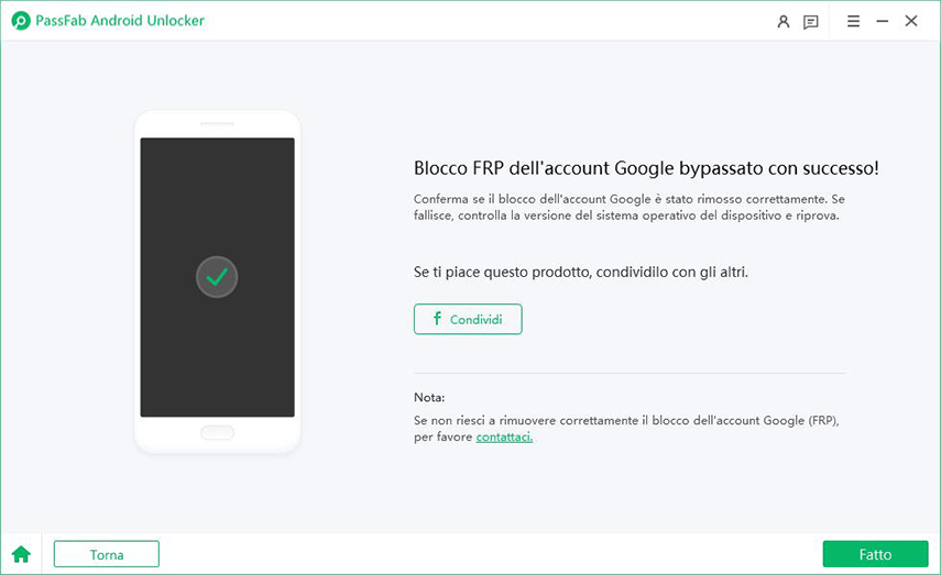 bypass del blocco Google riuscito