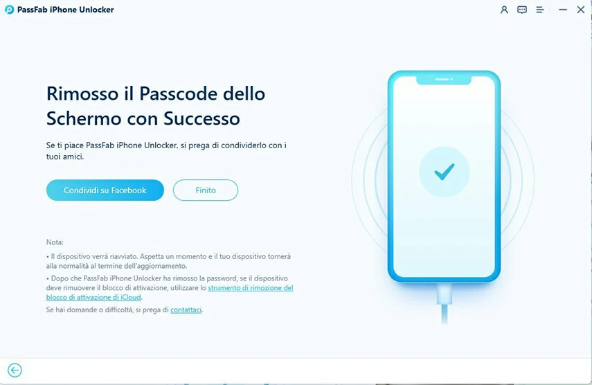 rimuovere il passcode del tempo di visualizzazione