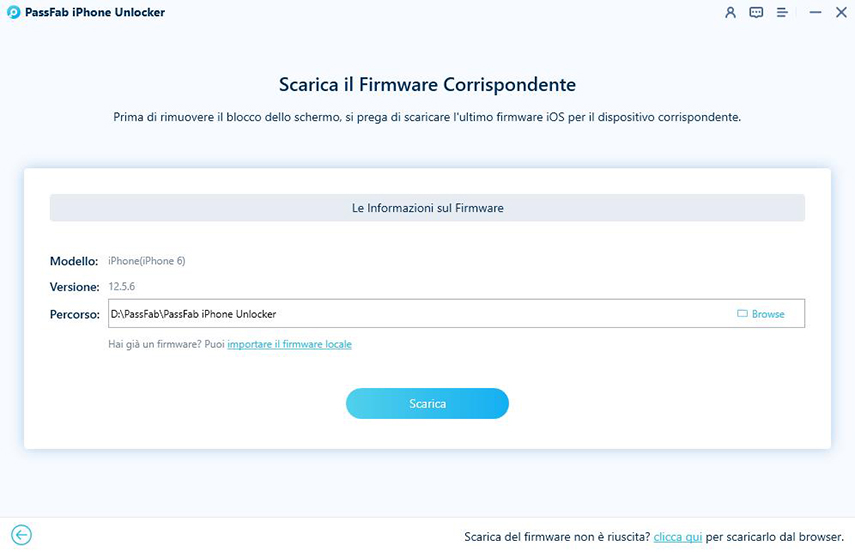 download firmware package in passfab iphone unlocker