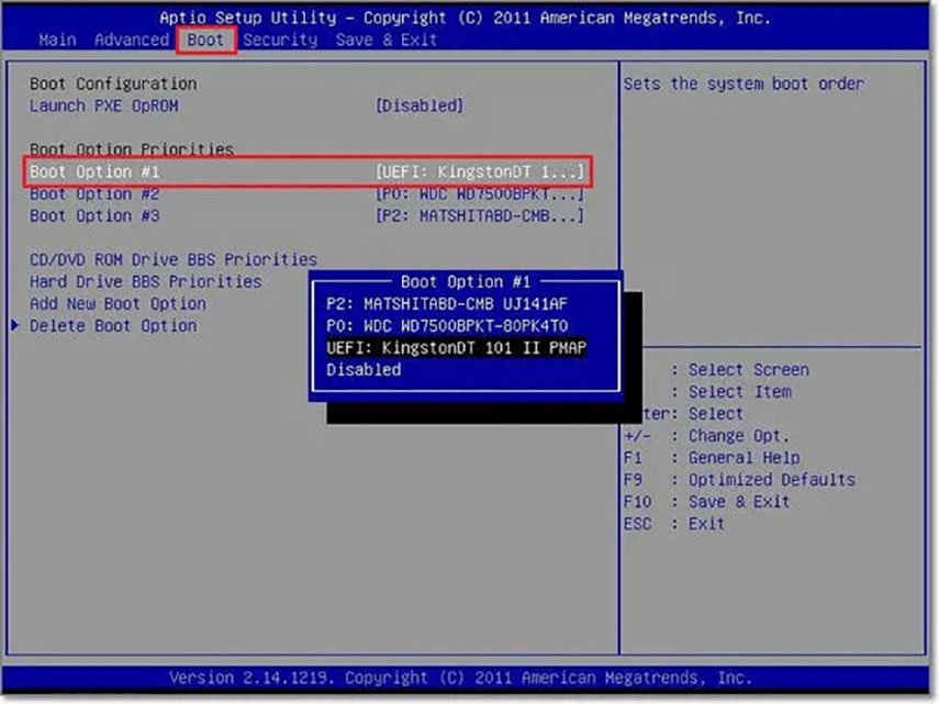 avvio da usb uefi passfab 4winkey guida