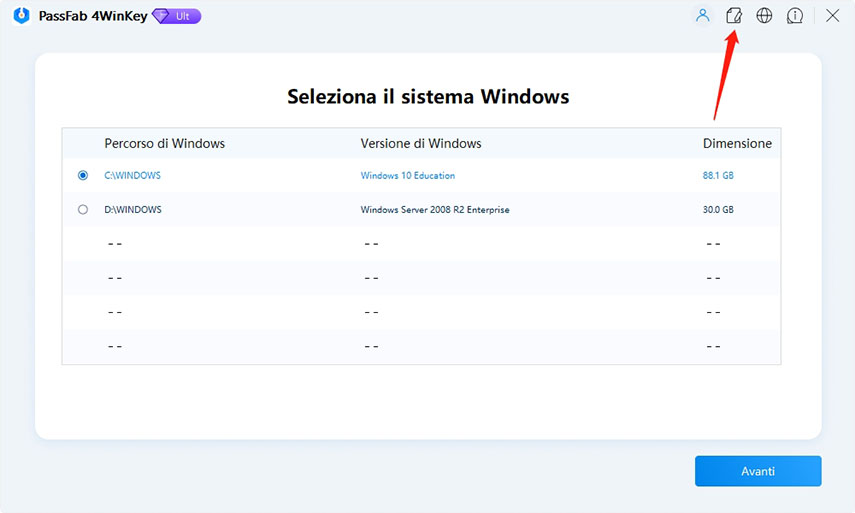 crea la guida di log passfab 4winkey