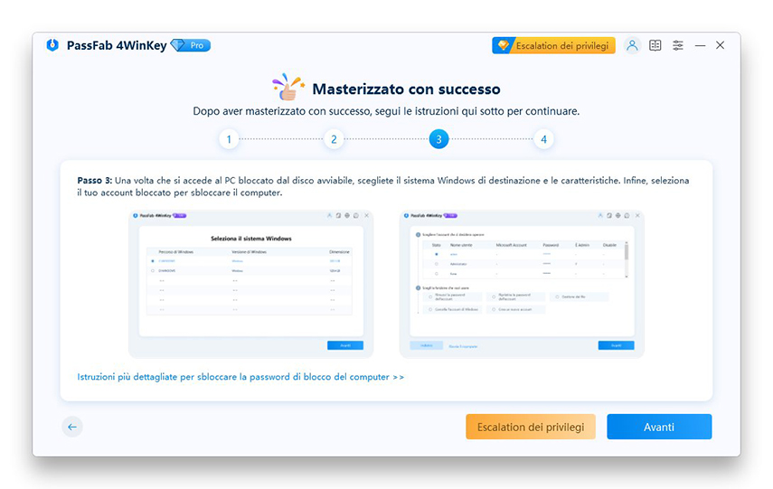 passaggio 3 guida passfab 4winkey