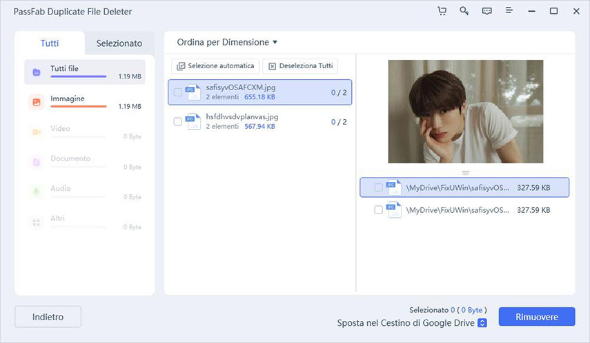 elimina il duplicato su google drive