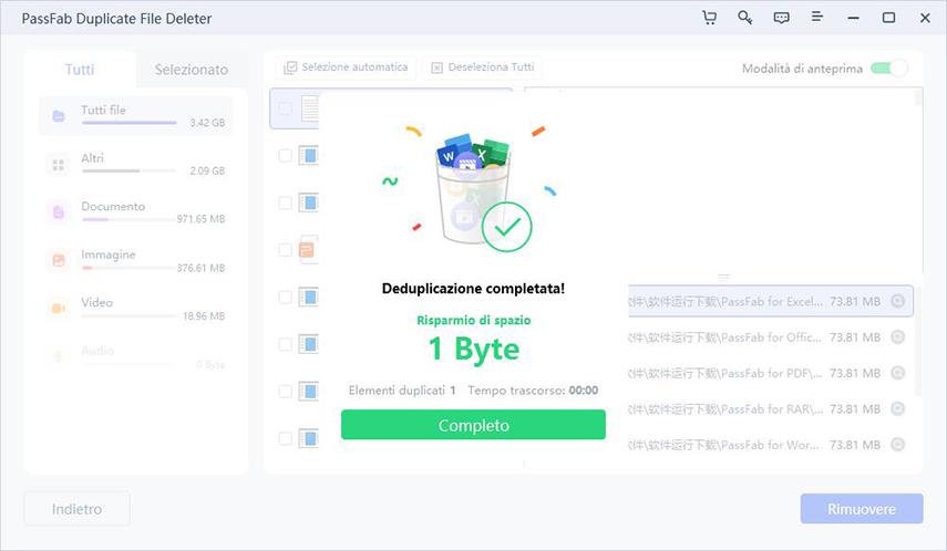 delete duplicate files successfully