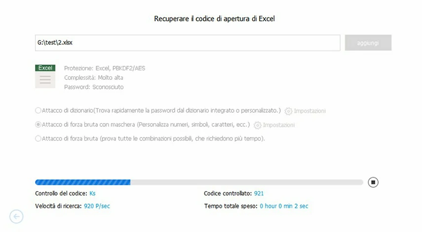 recuperare la password per excel utilizzando passfab per excel