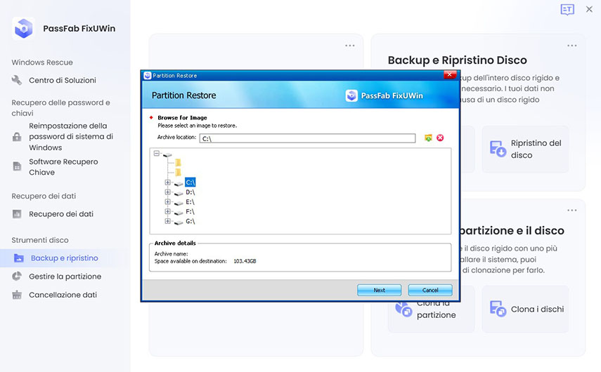 start partition recovery