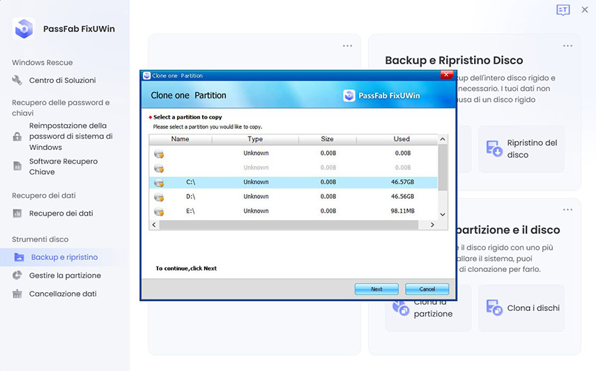 cloning partition