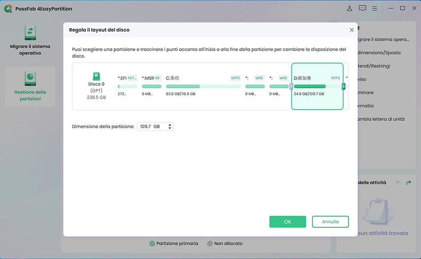 Partiziona l'SSD con PassFab 4EasyPartition