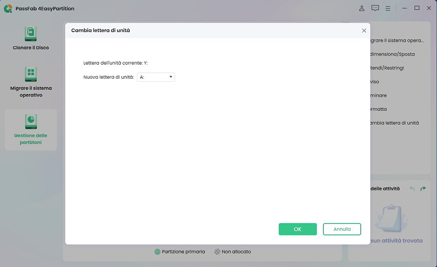 cambiare la lettera del conducente