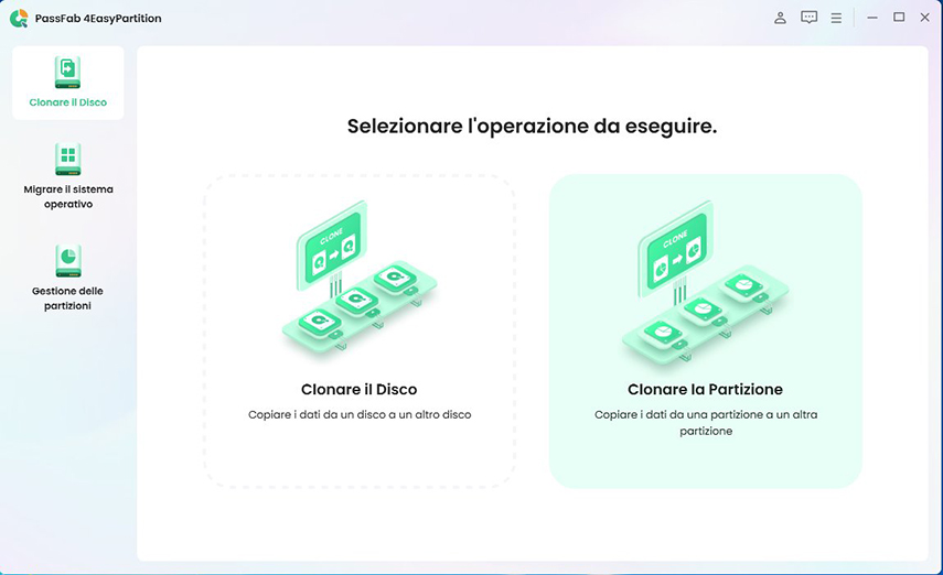 Clonare la Partizione