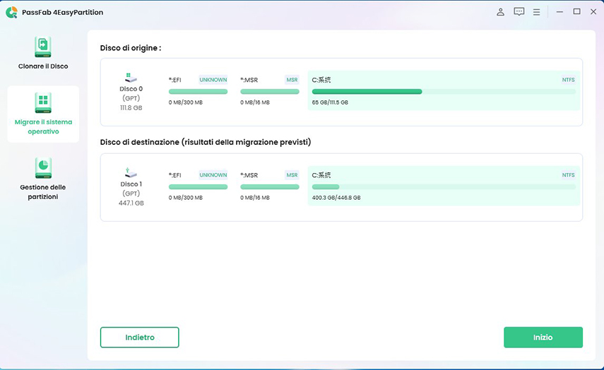 interfaccia di anteprima