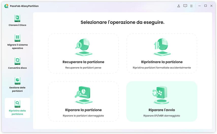 avvio di riparazione