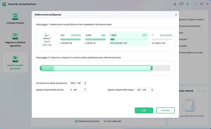 Unisci le partizioni Windows 10 senza perdere dati PassFab 4EasyPartition