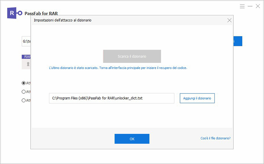 dictionary attack in passfab for rar