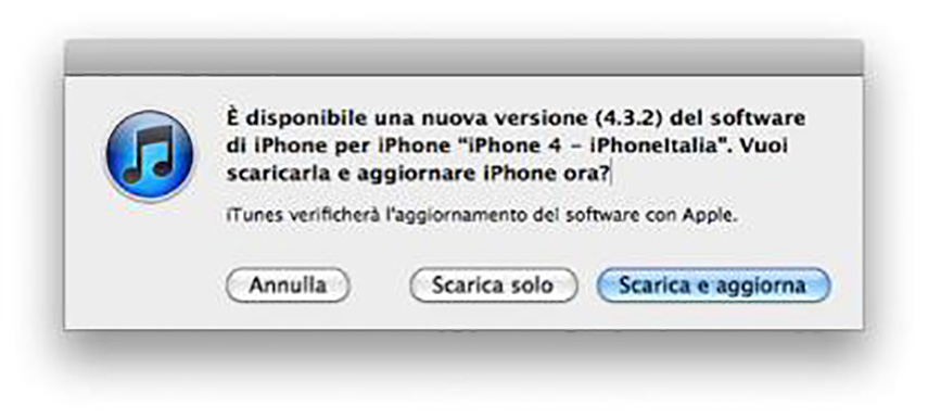 iPhone bloccato durante aggiornamento. Aggiornare con iTunes, senza PassFab Activation Unlocker.