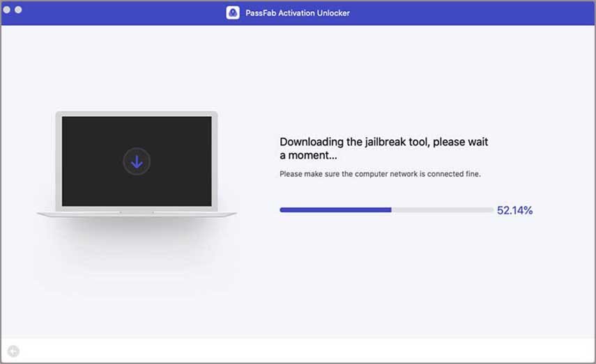 iPhone bloccato durante aggiornamento. Scarica il software jailbreak per utilizzarlo con PassFab Activation Unlocker su Mac