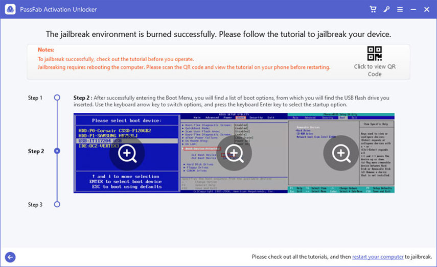 Bypass iCloud con Activation Unlocker. Step 2 guida Jailbreak