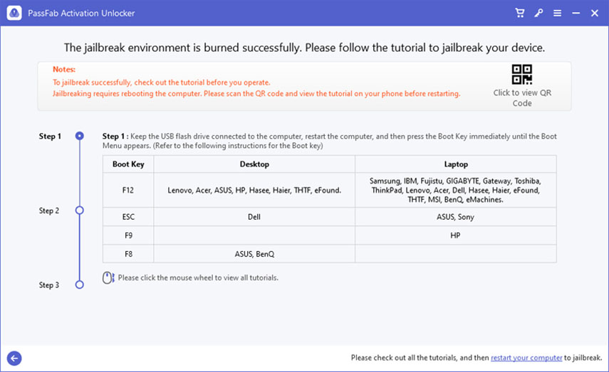 iPhone bloccato durante aggiornamento. Fase 1 tutorial Jailbreak con PassFab Activation Unlocker
