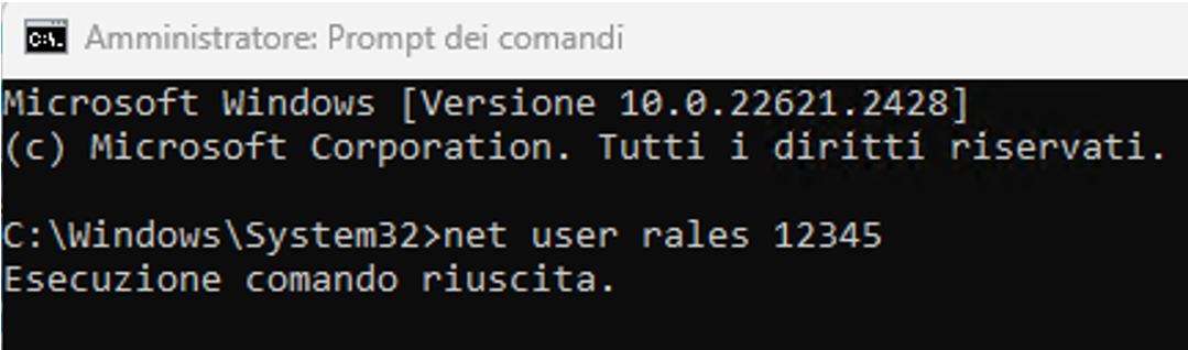 resettare password Windows 10 con prompt dei comandi-1