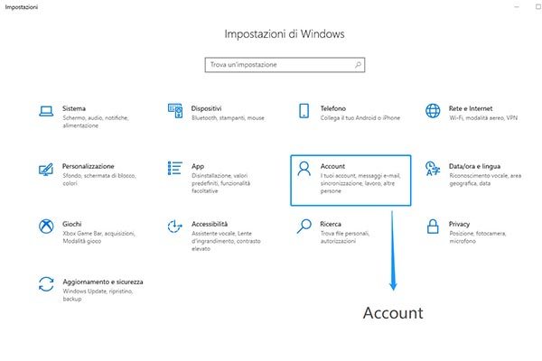 account windows 10