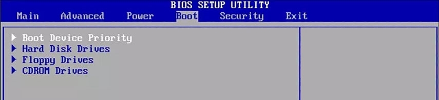 boot setup utility