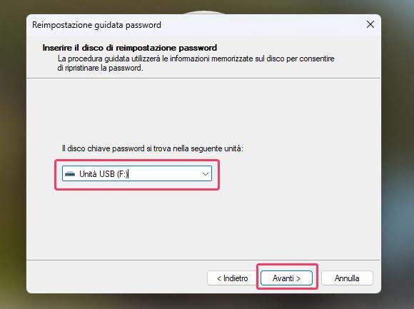 Reimposta password windows-2
