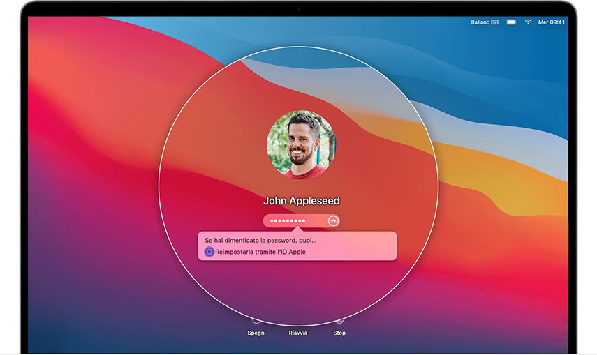 schermata di login