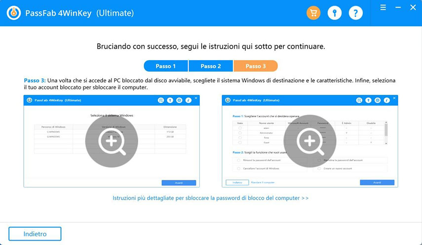 Come resettare un PC con PassFab 4WinKey: Seleziona il tuo sistema Windows.