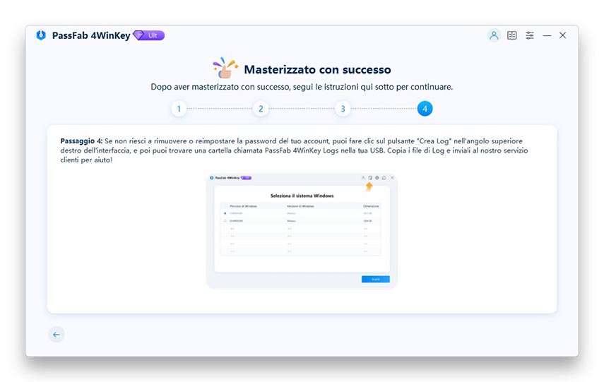 passaggio 4 guida passfab 4winkey
