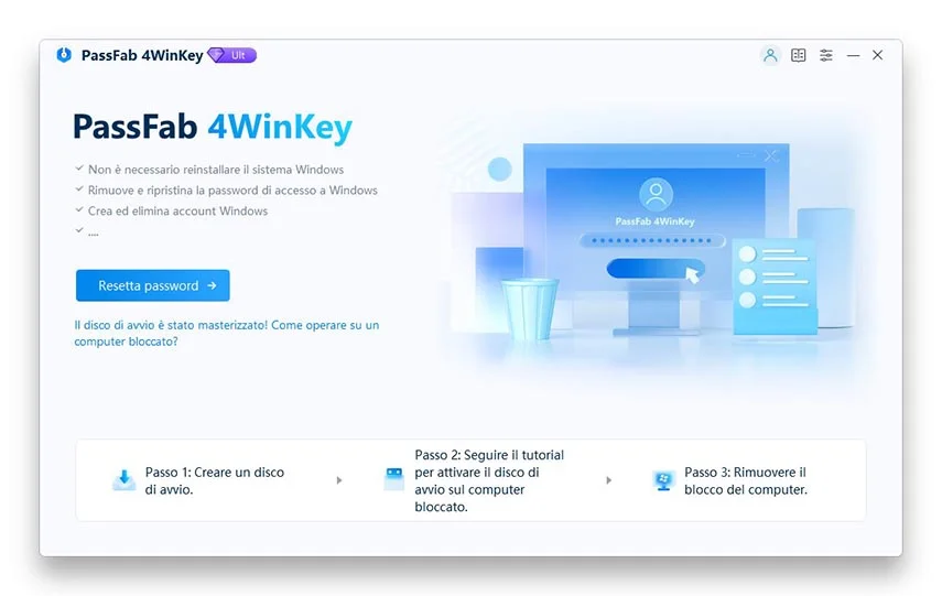 scoprire password dell'amministratore utilizzando il Prompt-scegliere usb in passfab 4winkey