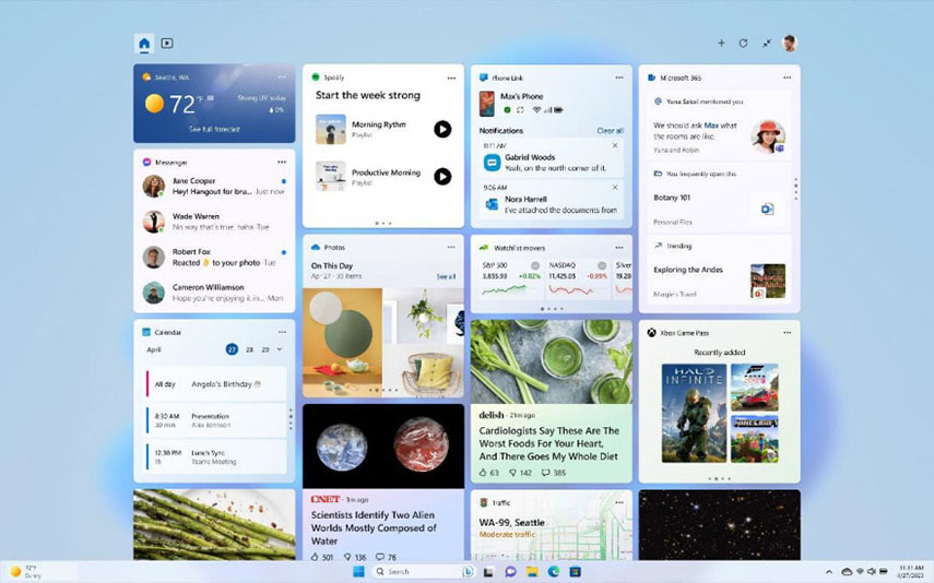 widget di windows 11