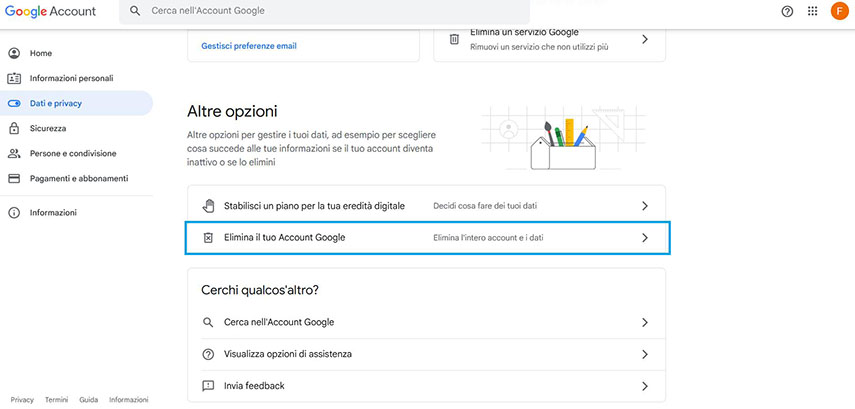 come rimuovere un account google da un dispositivo