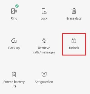 sbloccare la sequenza dimenticata blocca Android – seleziona sblocca