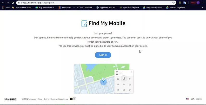accedi con l'account Samsung