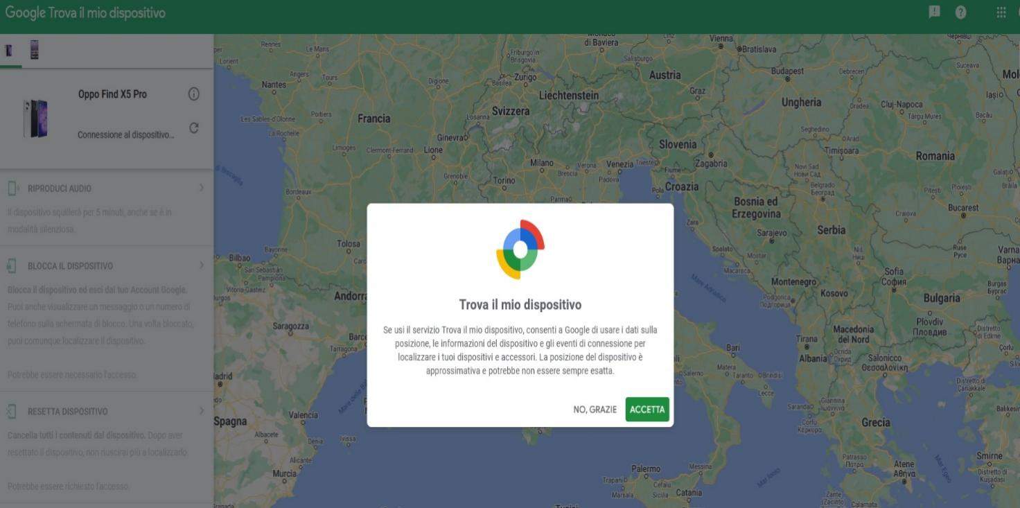 sbloccare il telefono se non ti ricordi la password con Trova il mio dispositivo