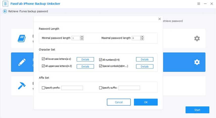  Password backup iPhone. Attacco forza bruta con maschera