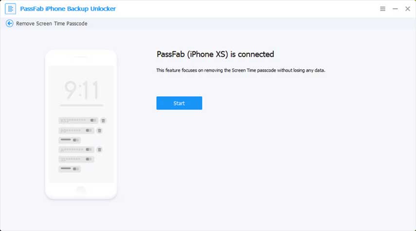 Password backup iPhone. Connetti e avvia rimozione passcode