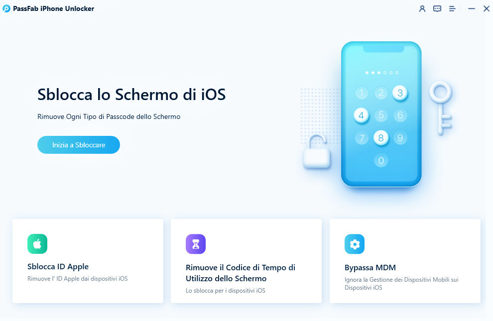 scegli sblocca il passcode della schermata di blocco