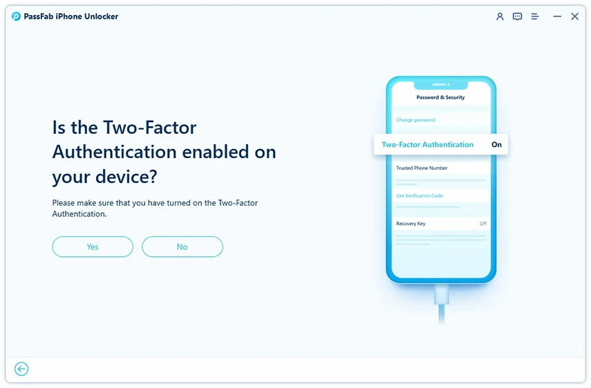 Riavvia il telefono senza codice. Attiva autenticazione a due fattori.