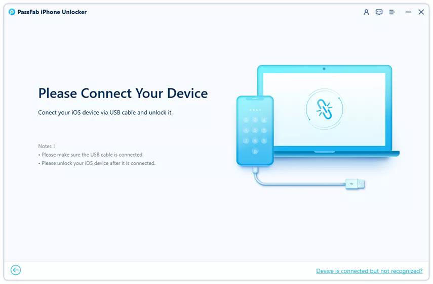 Riavvia il telefono senza codice. Collega iPhone al PC.