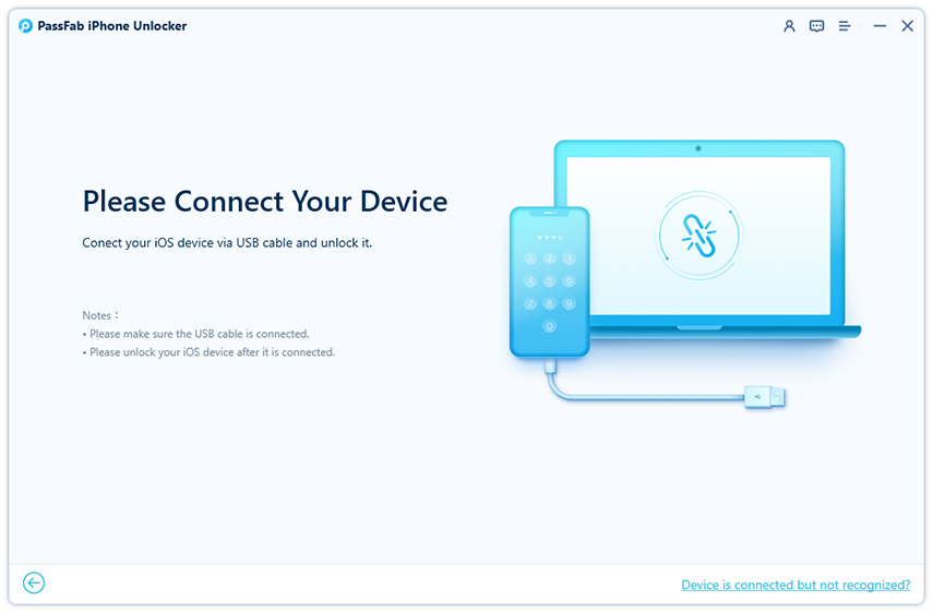 Come sbloccare iPhone senza codice. Collega iPhone