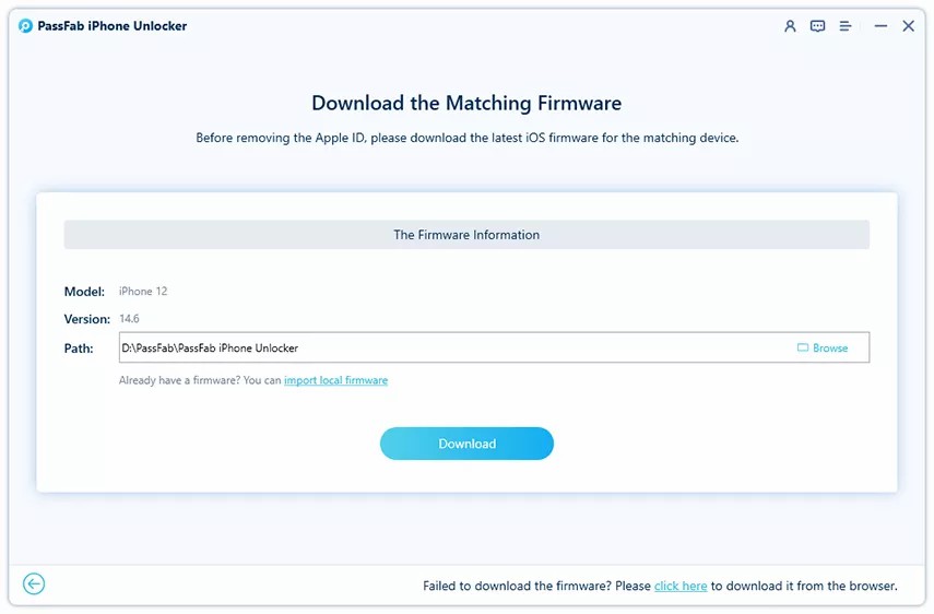 inizia il download del Firmware e attendi l’installazione