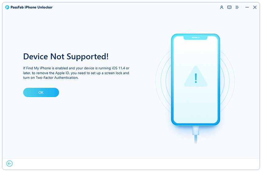Riavvia il telefono senza codice. iPhone Unlocker non rileva Passcode disattivato.