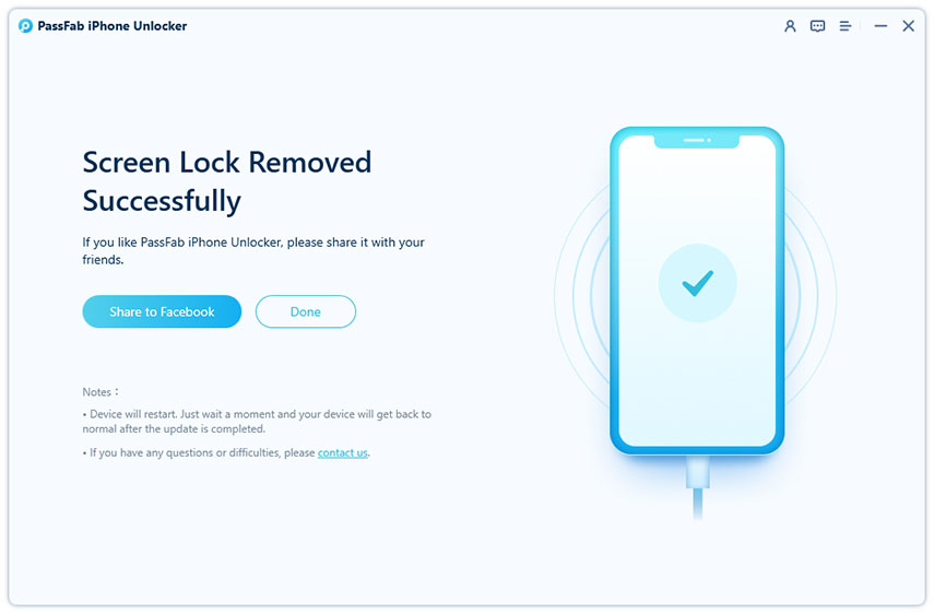 Riavvia il telefono senza codice. Passcode rimosso
