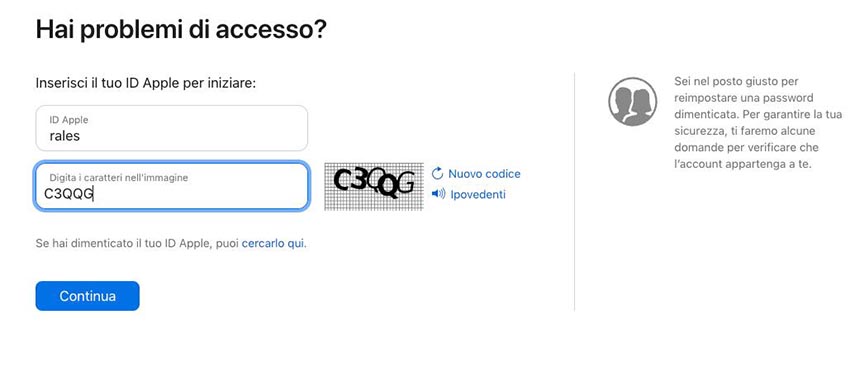 recupera password iPhone da iForgot