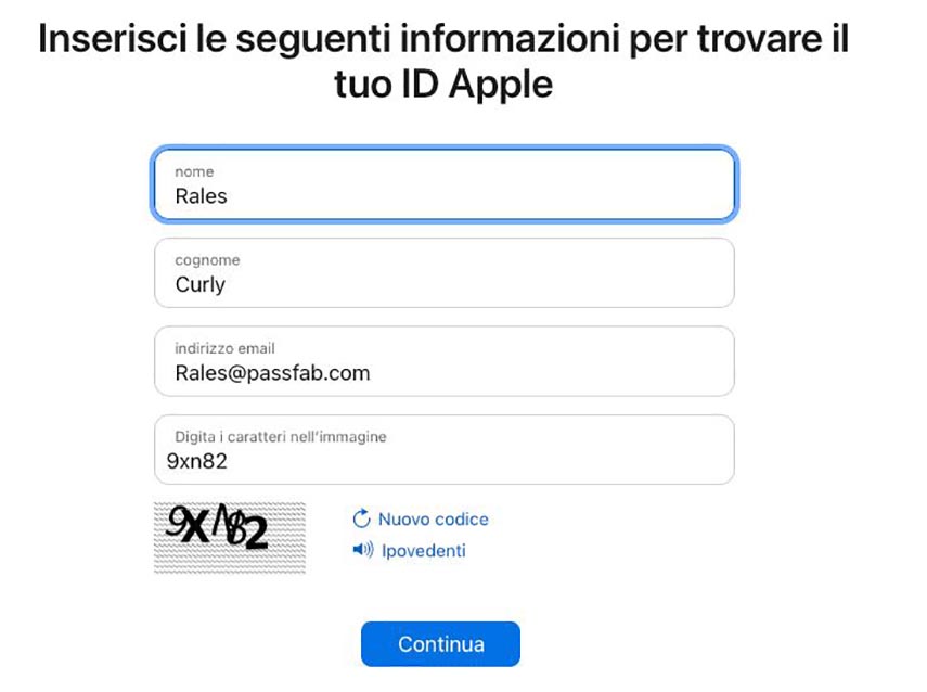 recuperare password iPhone tramite la domanda di sicurezza