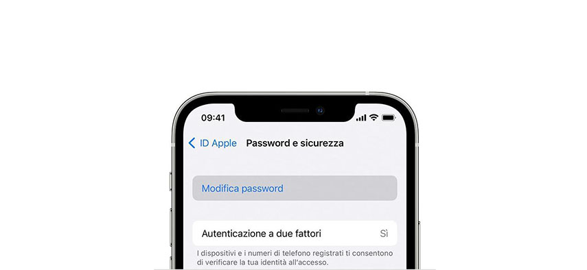 recupero password ID apple