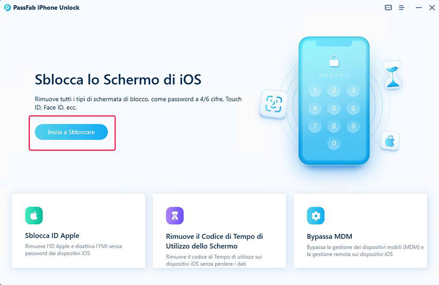 Sbloccare schermo di ios