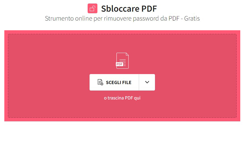 Sbloccare PDF online con smalpdf